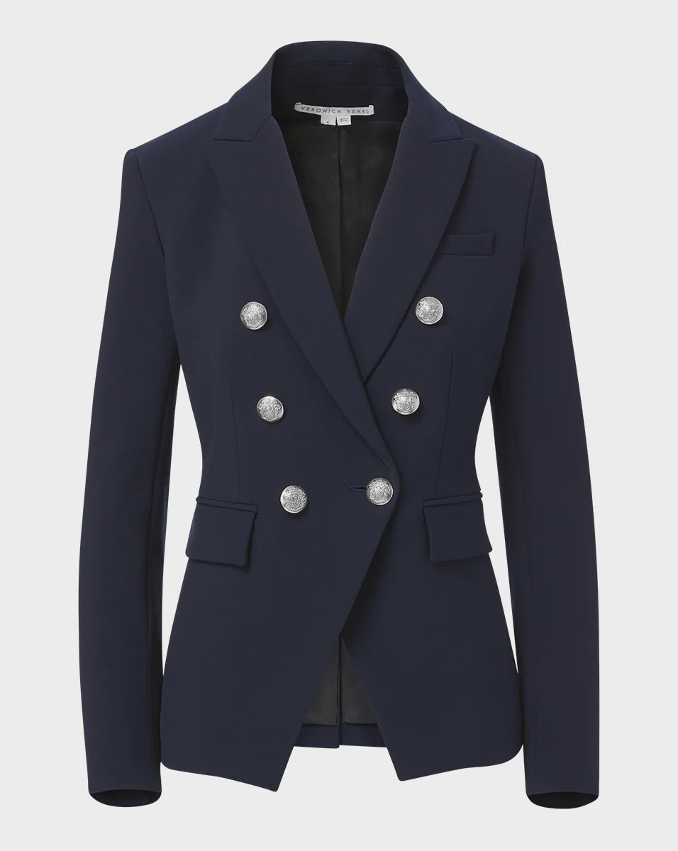 VB Miller Dickey Jacket in Navy with Silver Buttons