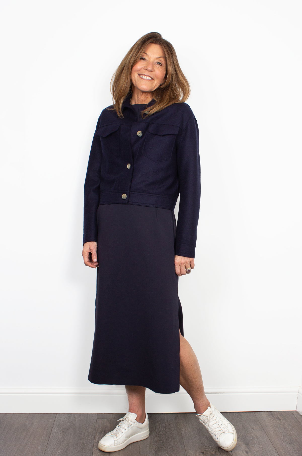 HWL A3431 Western Jacket in Navy Blue