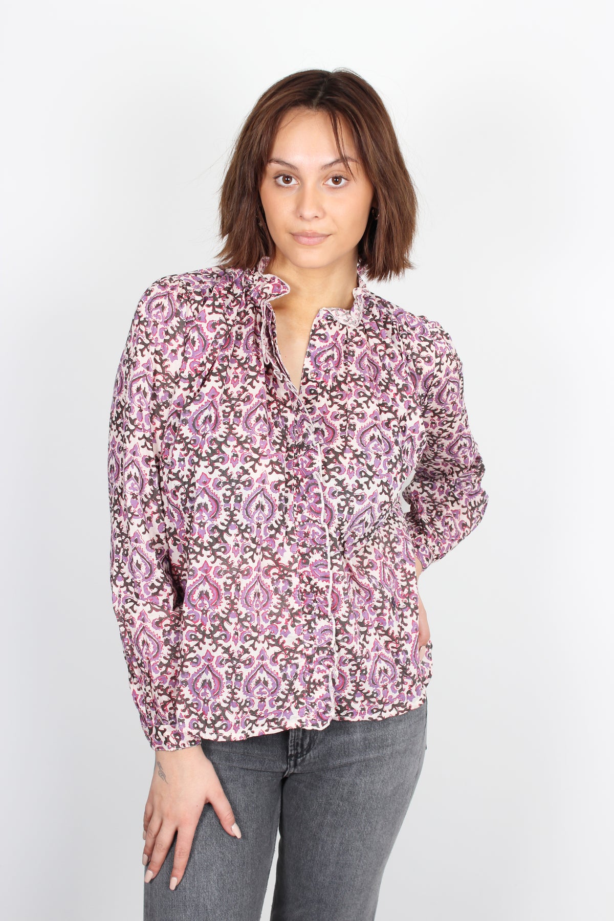 Leon & Harper Chypre printed cotton shirt