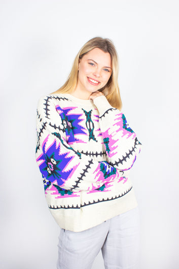 Isabel Marant Étoile Malden graphic ikat-print jumper