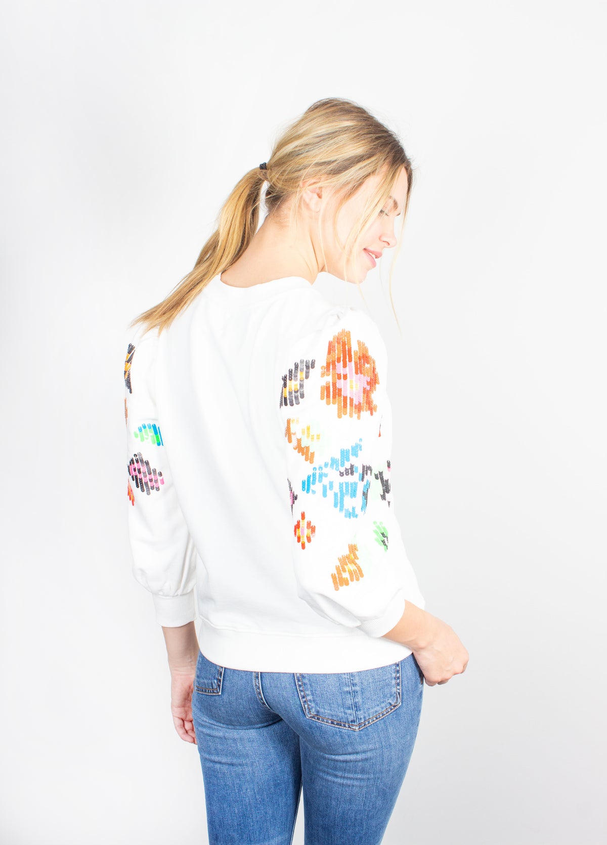 Essentiel Antwerp Bronx sequin cotton sweatshirt