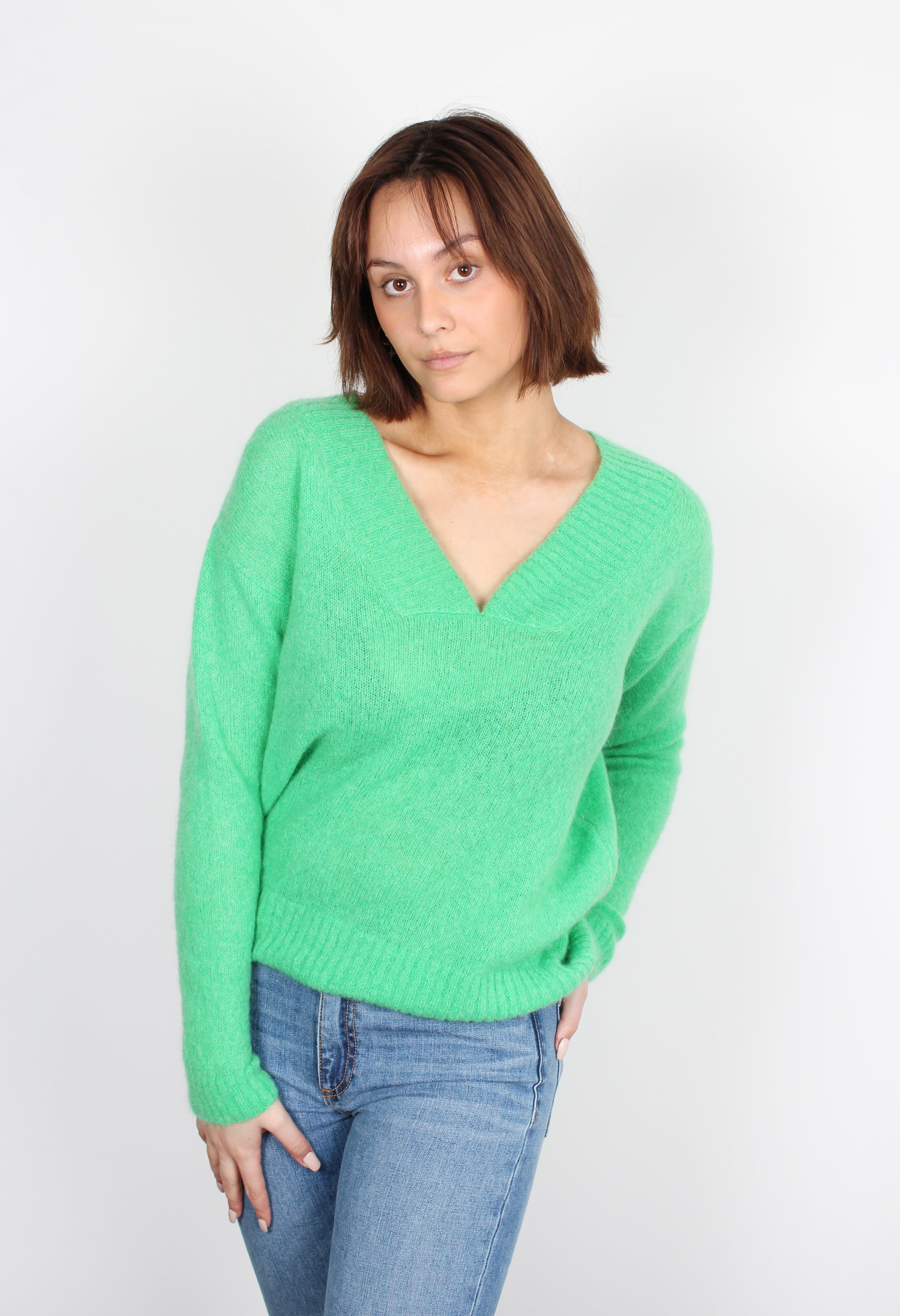Leon & Harper Nous green knit