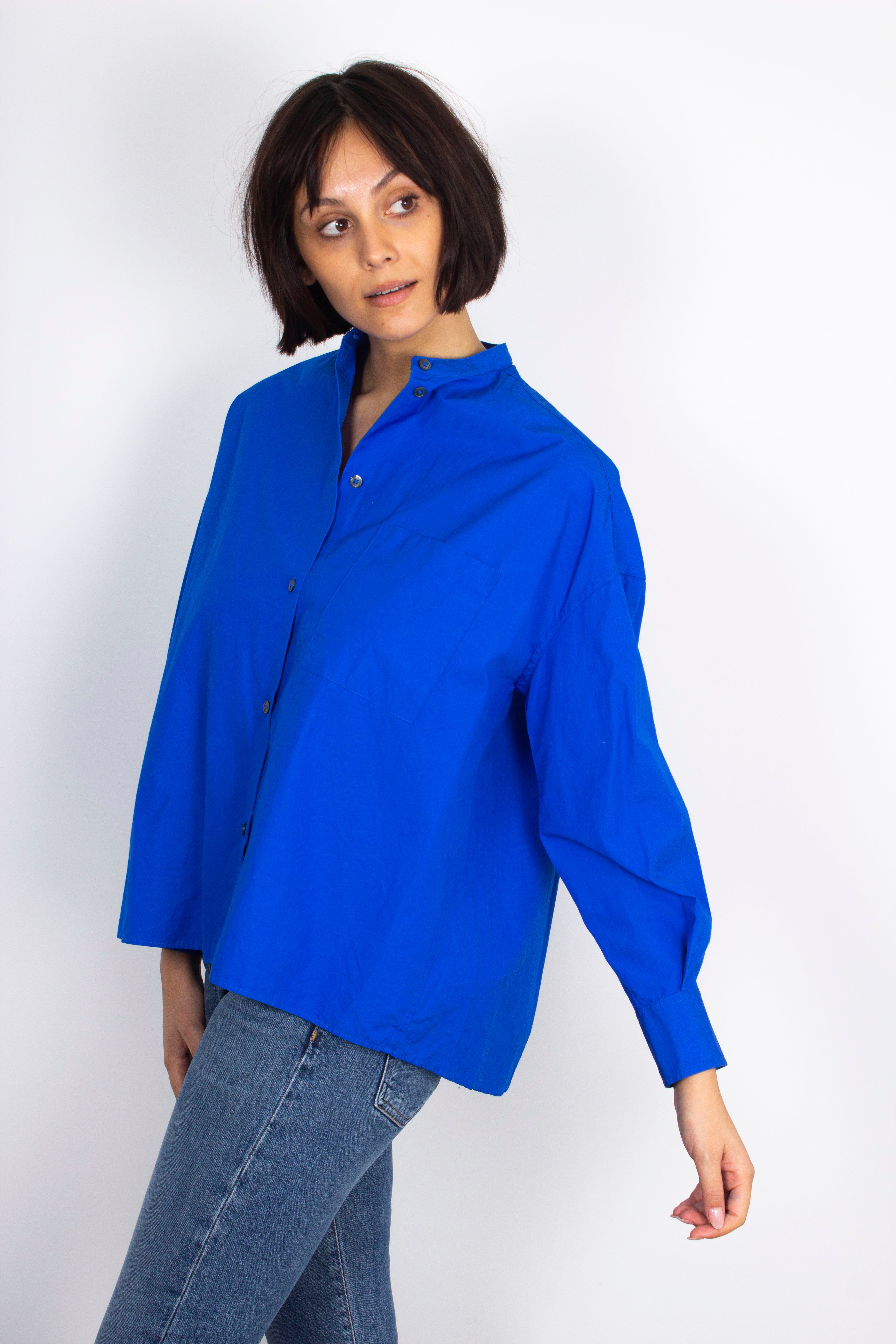 BR Gorky Cotton Shirt in Sea