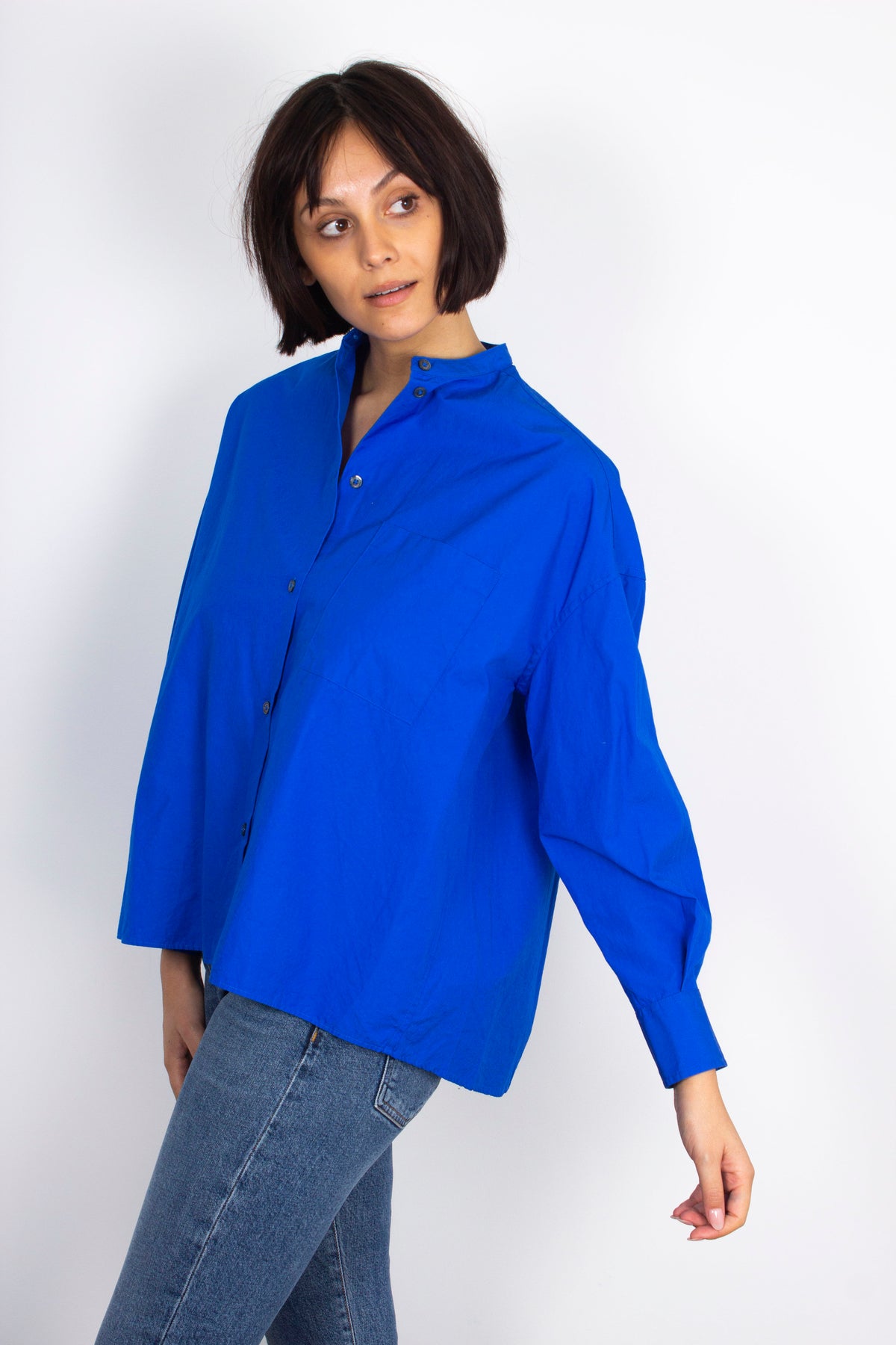 BR Gorky Cotton Shirt in Sea