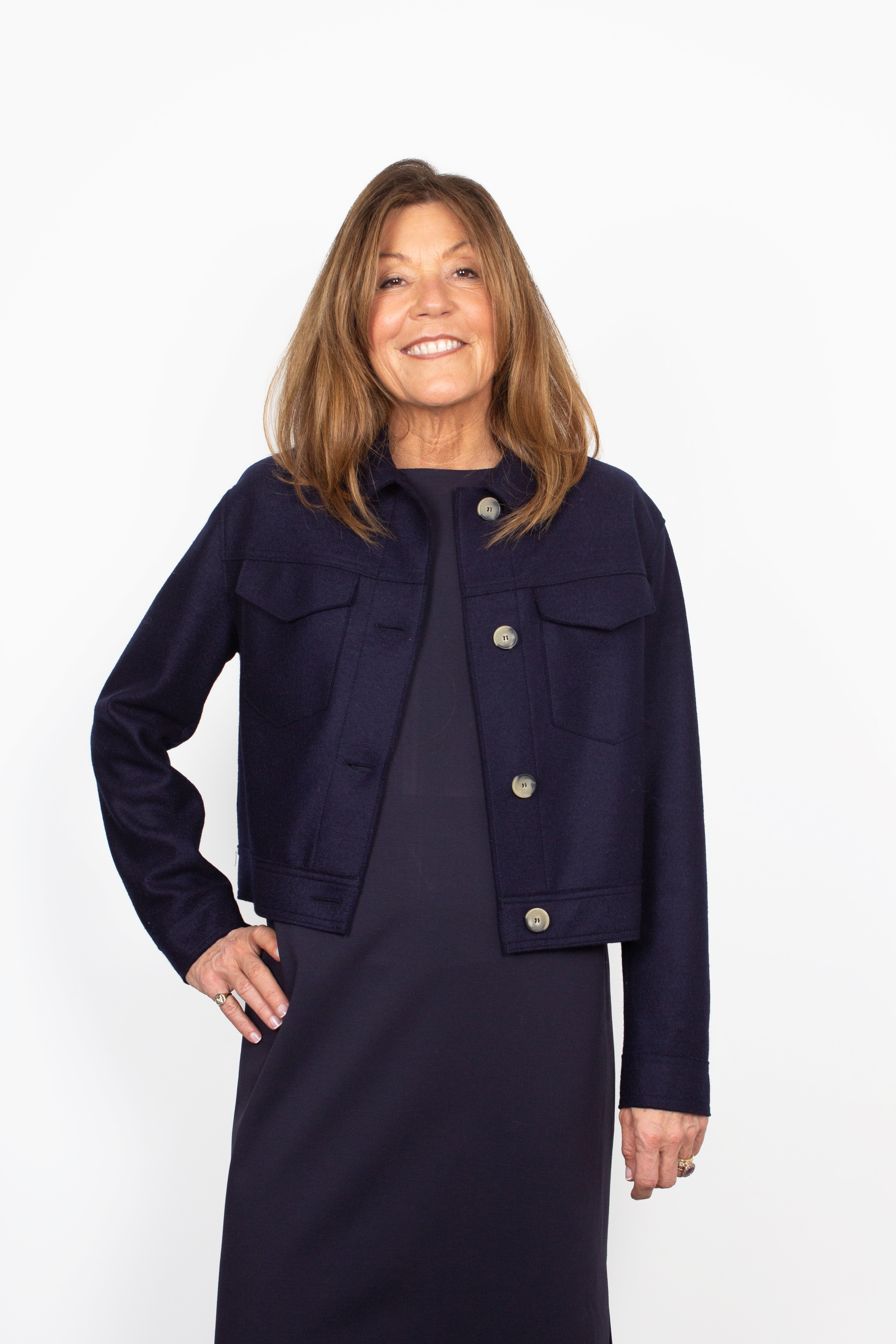 HWL A3431 Western Jacket in Navy Blue