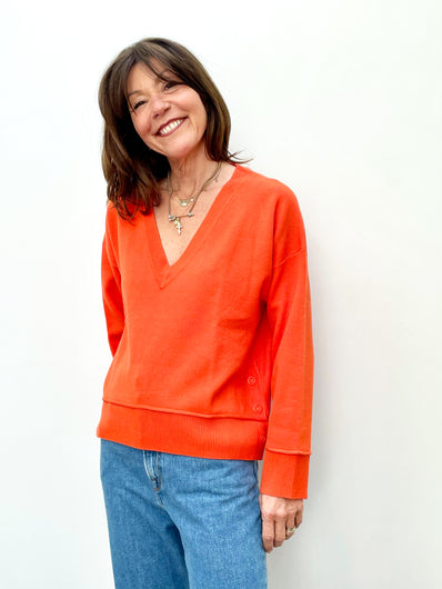 EA Zoetry Boxy Knit in Spicy Orange