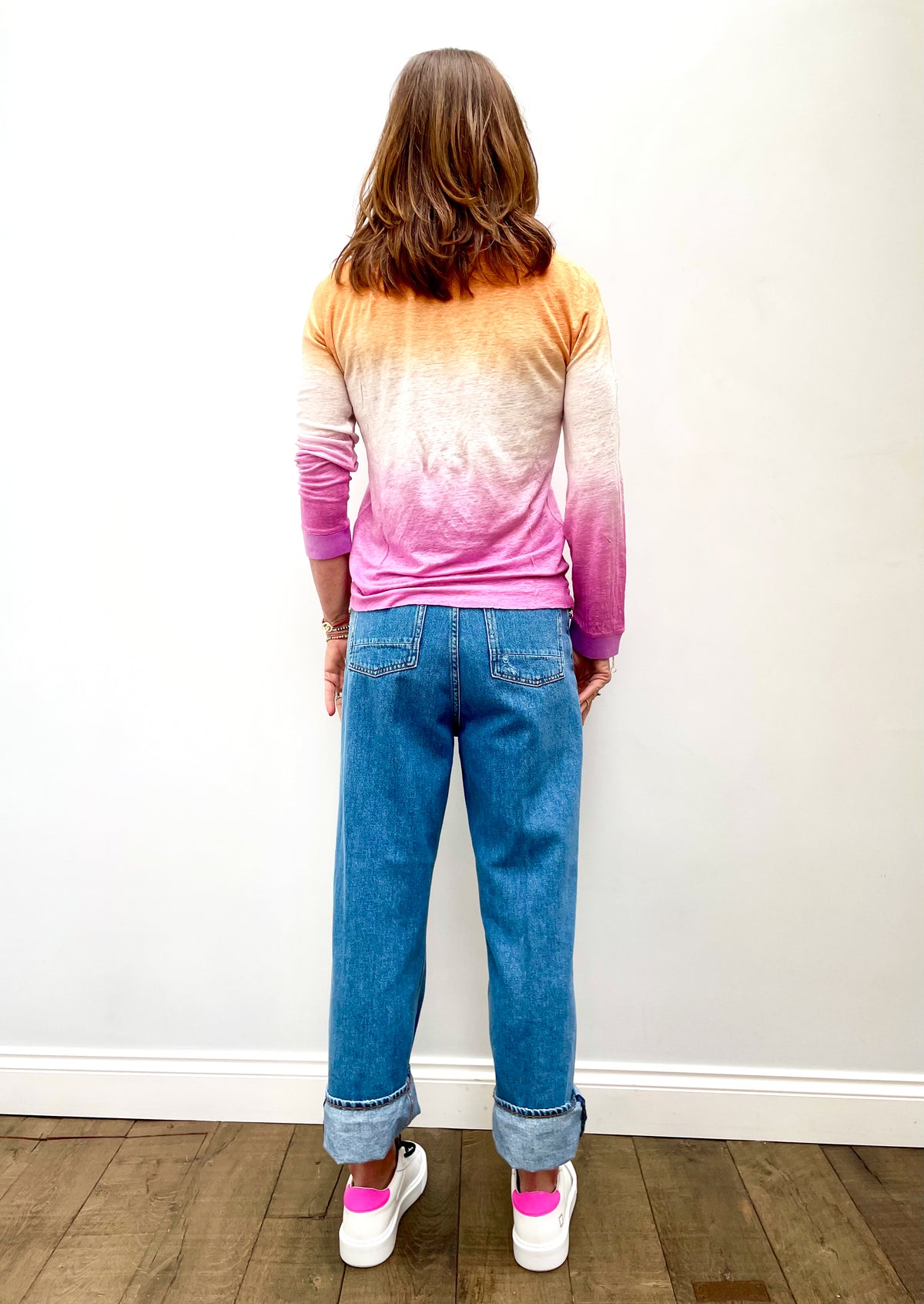 L&H Torino Tie Dye Top in Deep Purple