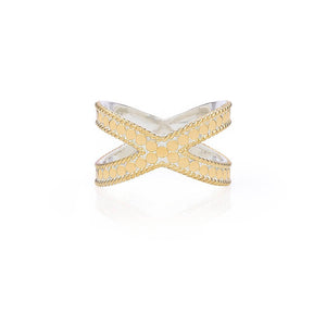 You added <b><u>AB6460R gold and silver cross ring</u></b> to your cart.