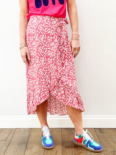 RAILS Neptune Skirt in Scarlet Camellia