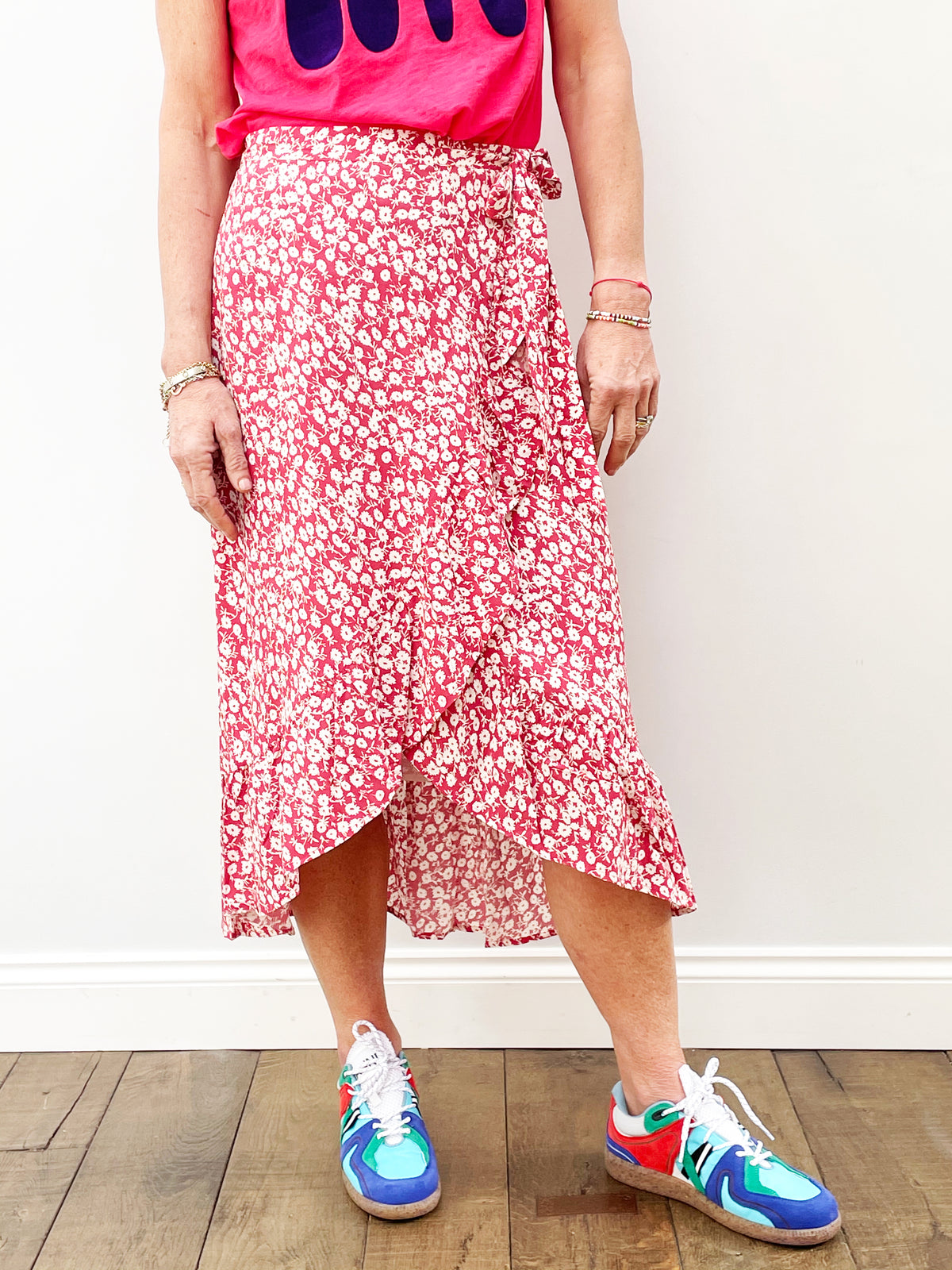 RAILS Neptune Skirt in Scarlet Camellia