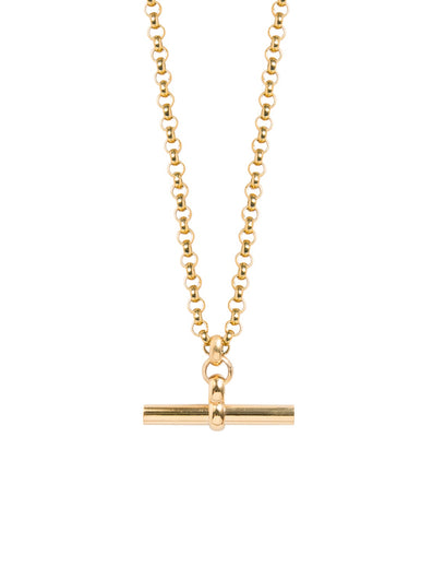 TS Medium Gold T-Bar on Chunky Belcher Chain