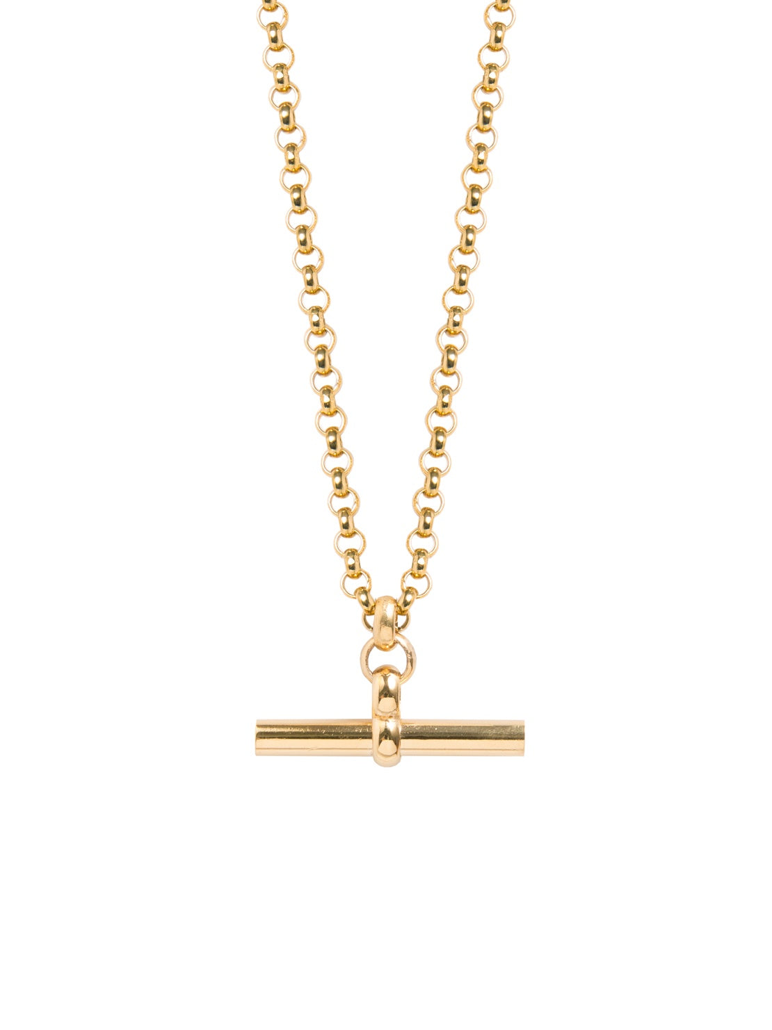 TS Medium Gold T-Bar on Chunky Belcher Chain