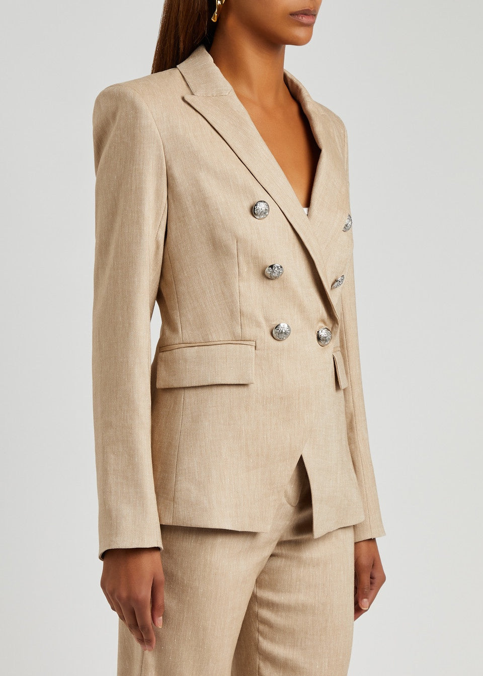 VB Miller Dickey Jacket in Khaki Melange