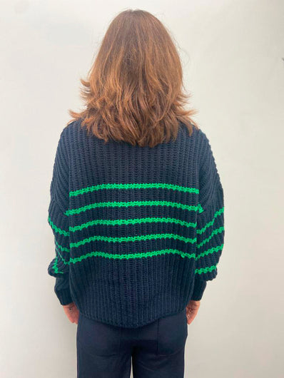M Tupper Striped Knit in Indigo