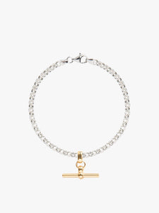 You added <b><u>Tilly Sveaas Silver Belcher Bracelet With Gold T-Bar</u></b> to your cart.