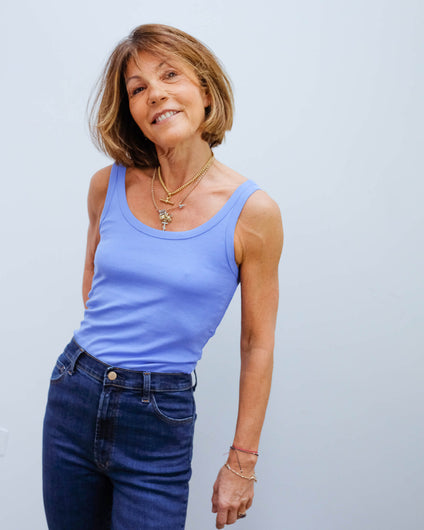 BMB New Dawn vest in ozone blue