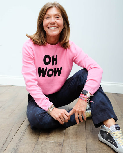 BF Oh Wow jumper in pink