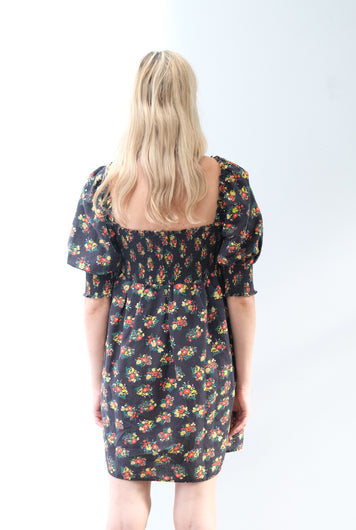 RIXO Brenda top in garden ditsy