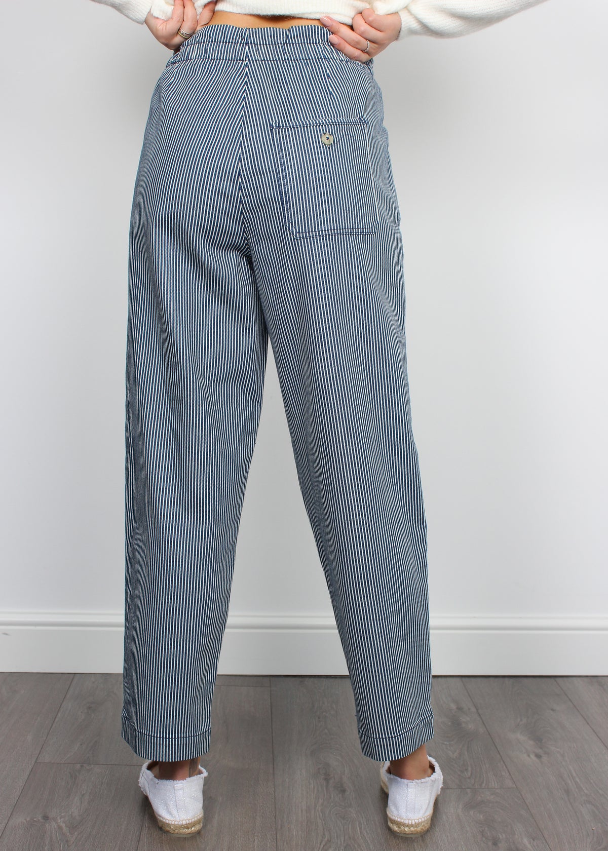 Bellerose Lilo striped cotton trousers