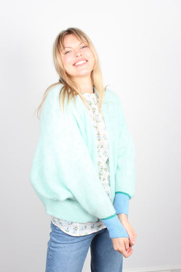 Essentiel Antwerp Bodyfit minty fresh mohair cardigan