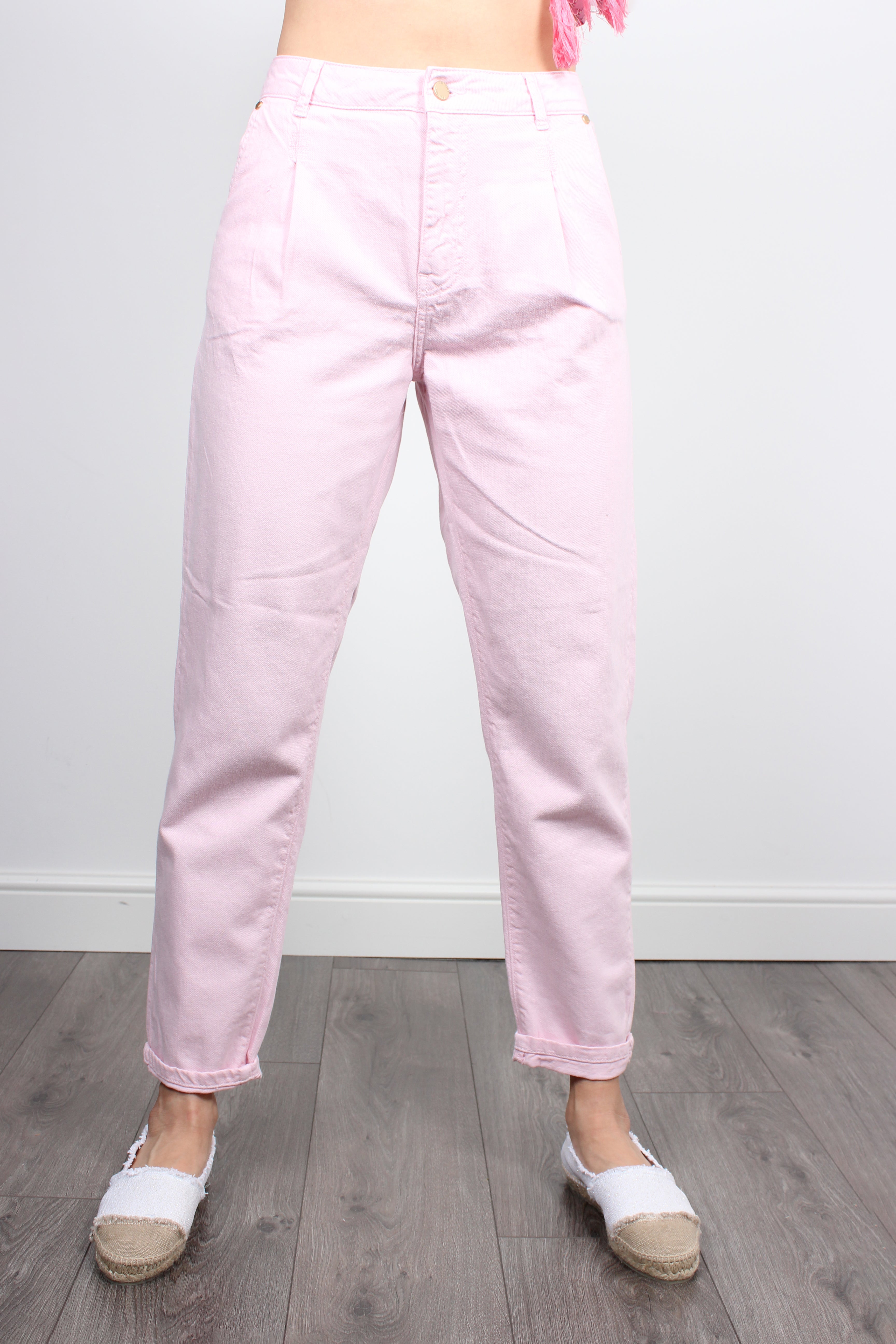 EA Bappy Baggy Fit Jeans in Bleached Rose