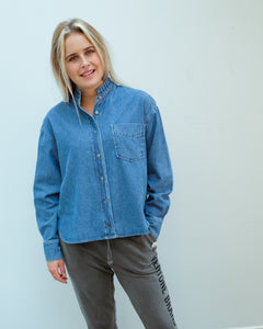 You added <b><u>EA Wig ruffled collar shirt in royal navy</u></b> to your cart.