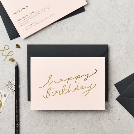 KL HBD Scroll Pink Card