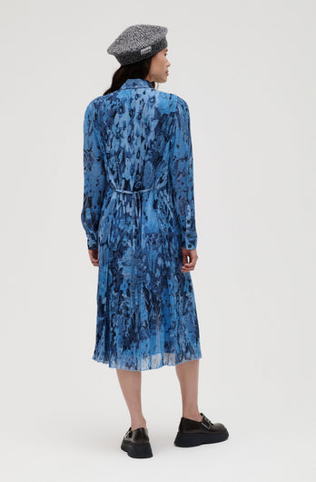 Ganni F6913 printed midi shirt dress