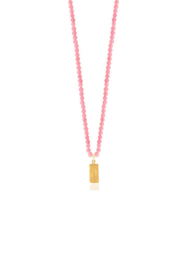 HERMINA tag pink necklace