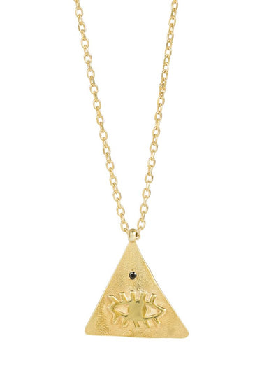 HERMINA Kressida large pyramid pendant in black