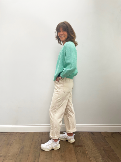 BR Dosany Knit Cardi in Aqua
