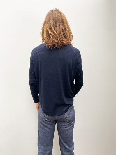 R&B The Knit in Navy Black