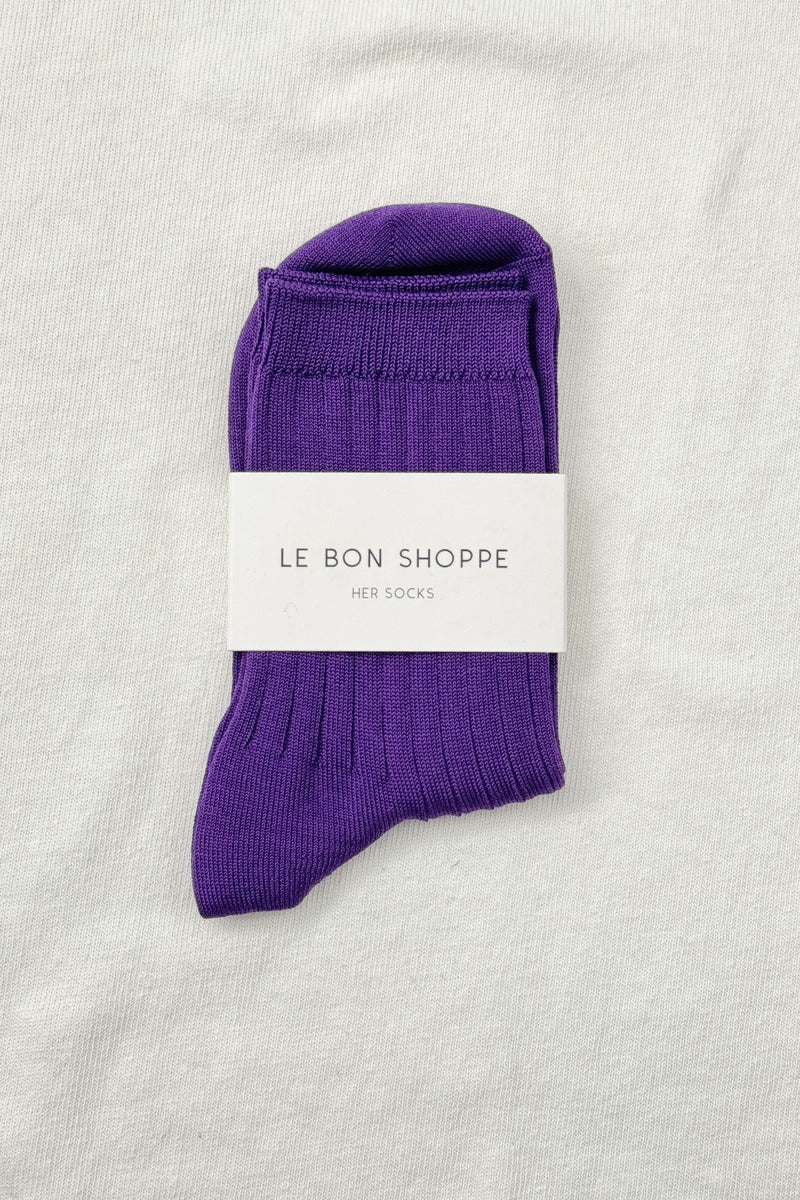 LBS Her Socks in Eggplant