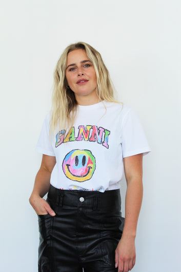 GANNI T2797 Basic Cotton T-shirt in White