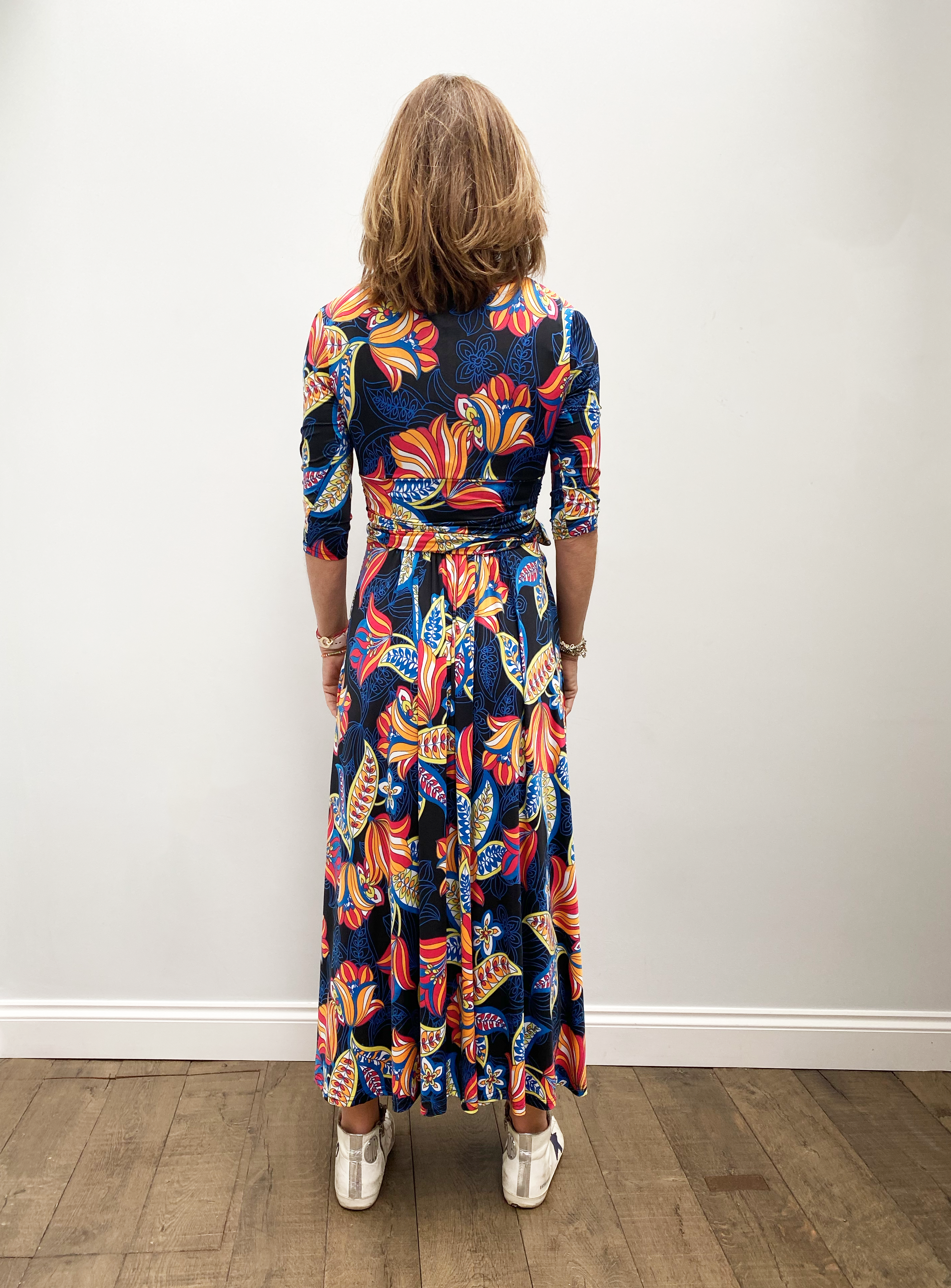 ONJENU Crawford midi dress in portia blue