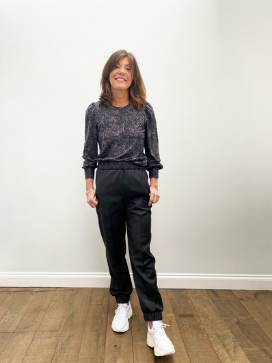 RAILS Emilia Top in Charcoal Snakeskin