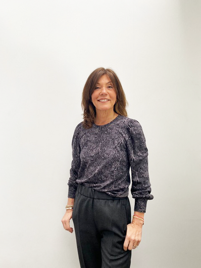 RAILS Emilia Top in Charcoal Snakeskin