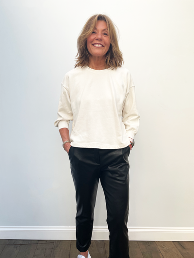 VELVET Sarah Sweatshirt in Coconut