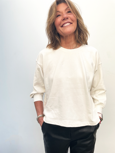 VELVET Sarah Sweatshirt in Coconut