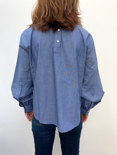 SLF Lina top in ultramarine, white