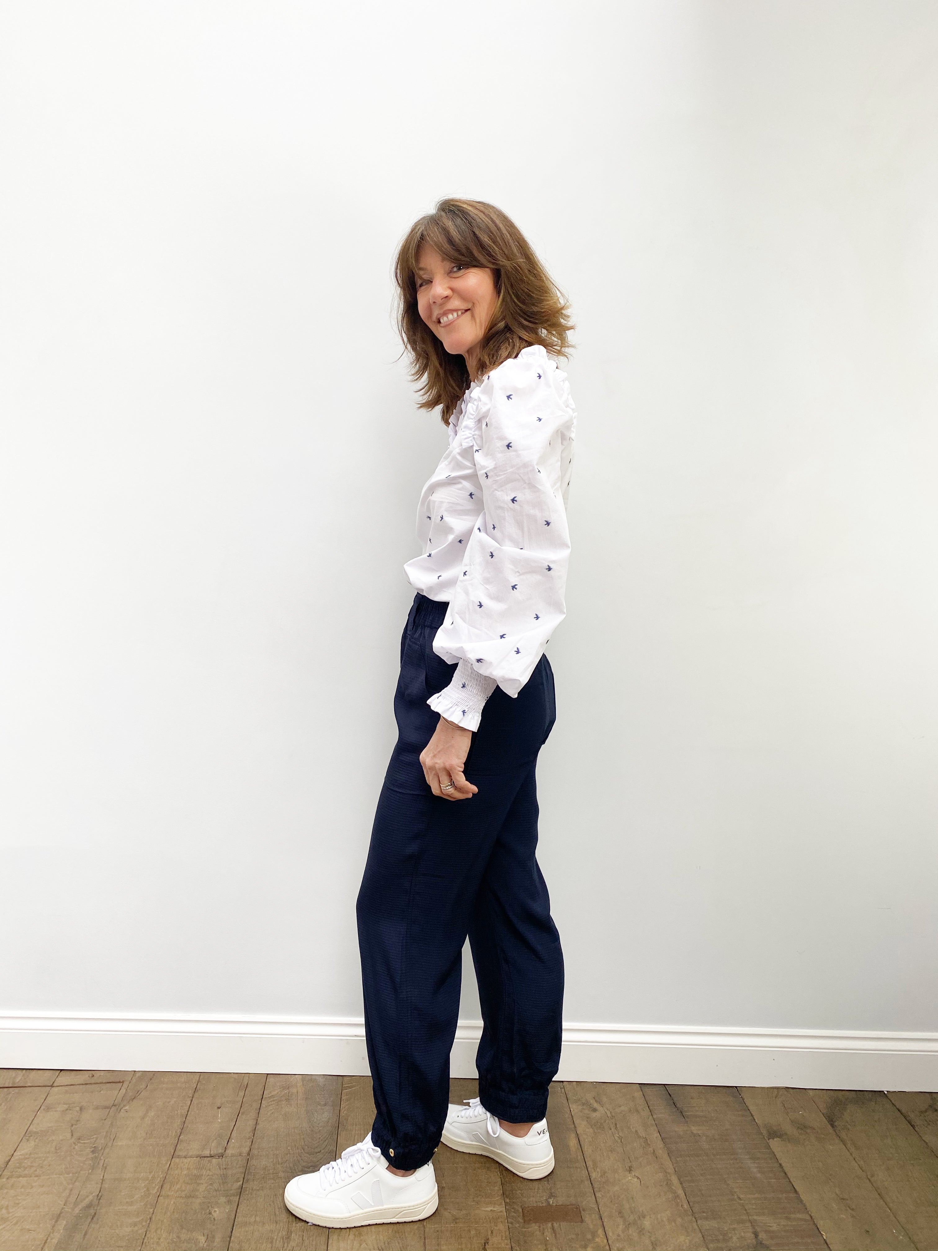 M Tama Printed Blouse in White