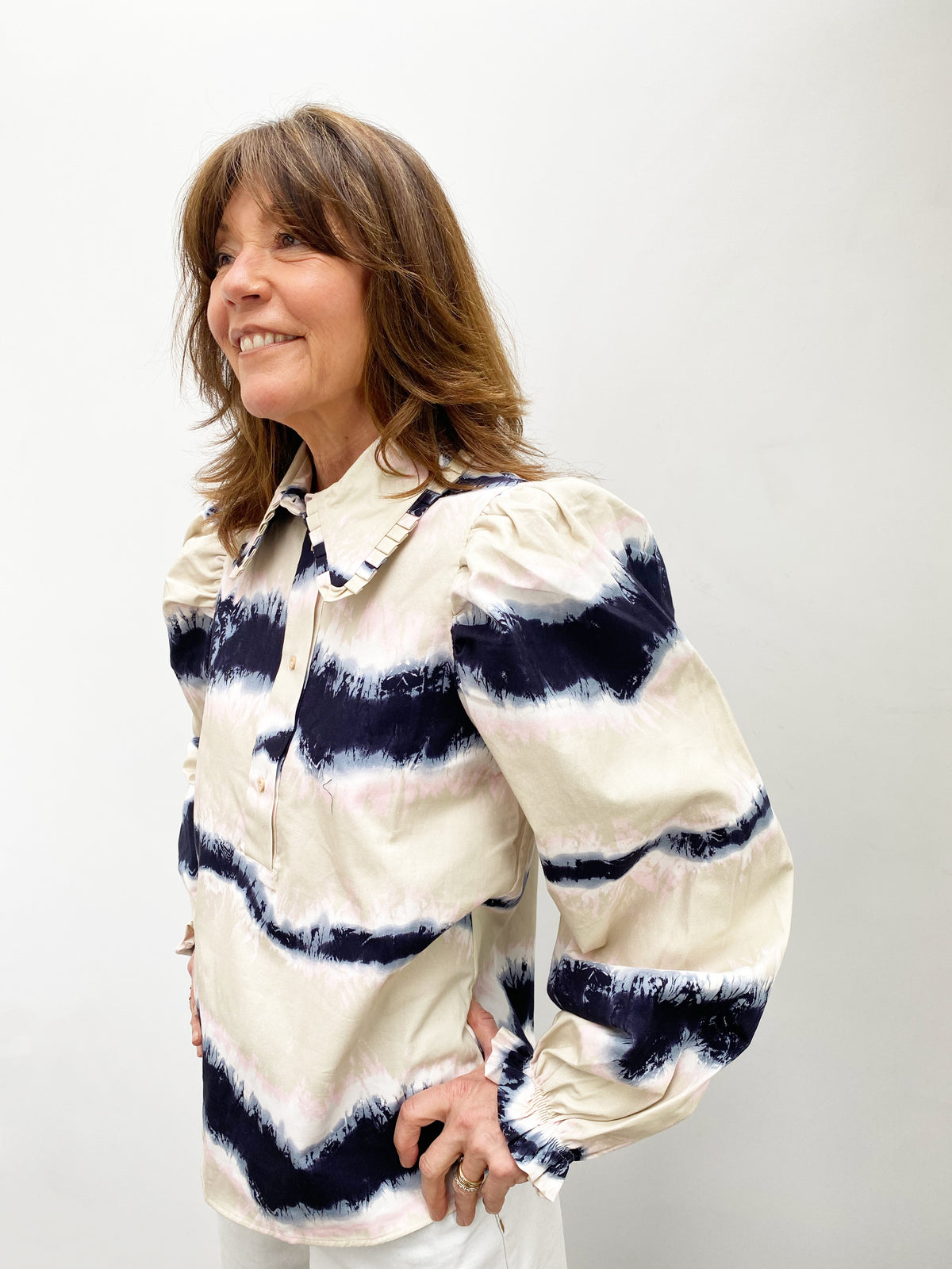 M Tresco Tie Dye Top in Sand