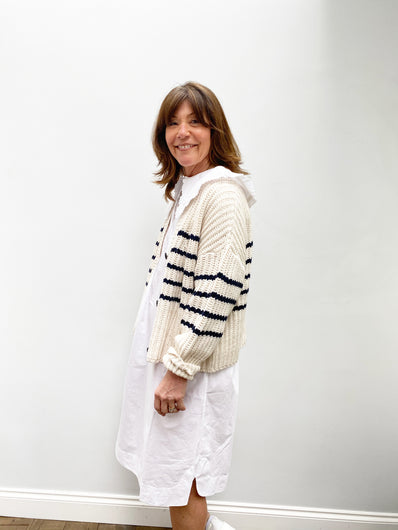 M Tupper Striped Knit in Nature