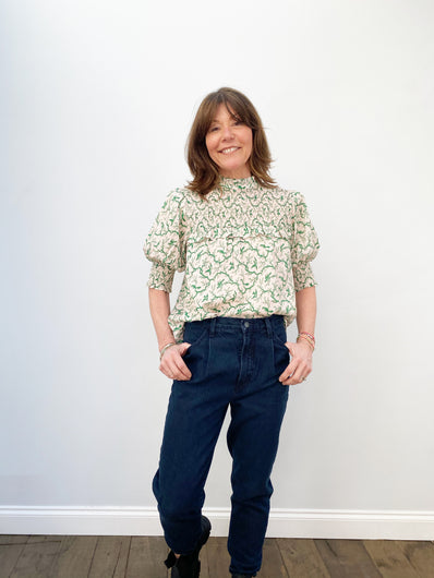 M Troon Printed Top in Rose