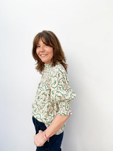 M Troon Printed Top in Rose