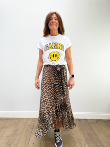You added <b><u>GANNI T2701 Printed Mesh Leopard Skirt</u></b> to your cart.