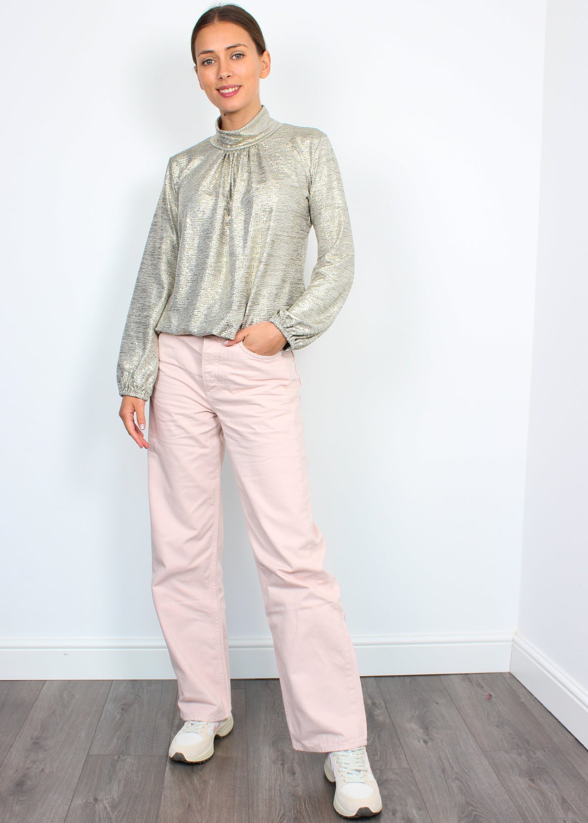 Onjenu Amber Top in Metallic Print