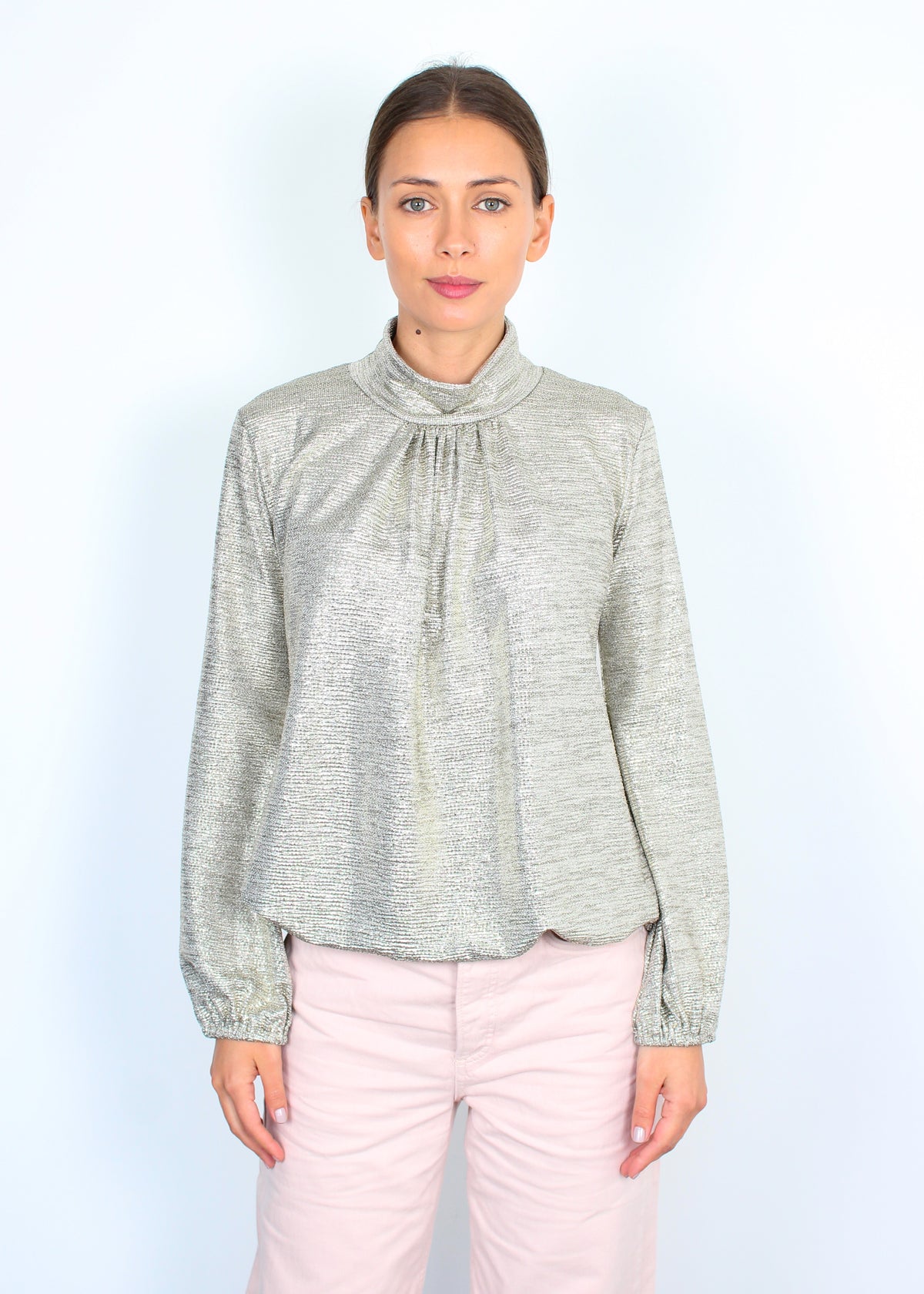 Onjenu Amber Top in Metallic Print
