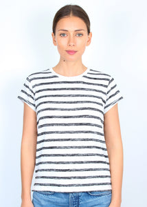 You added <b><u>Rag & Bone The Knit Stripe Tee in Grey</u></b> to your cart.