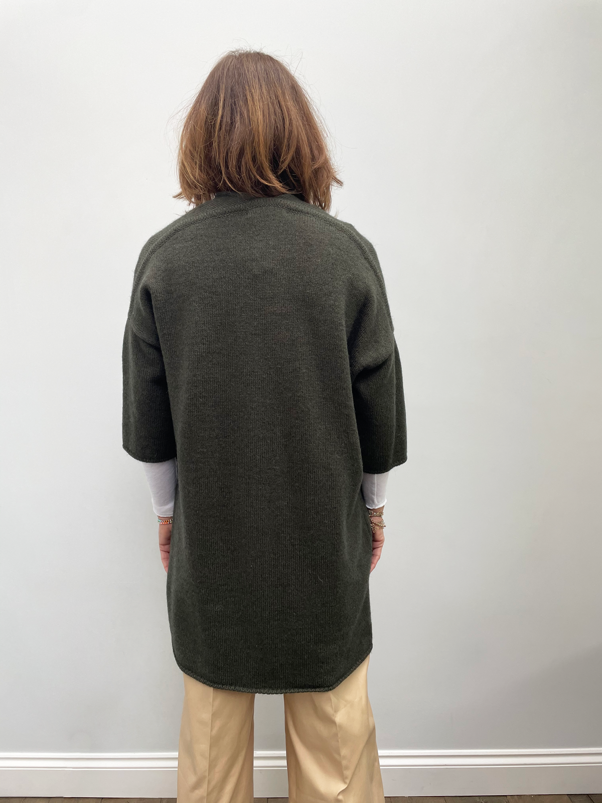 SIBIN Cali knit cardi in army green